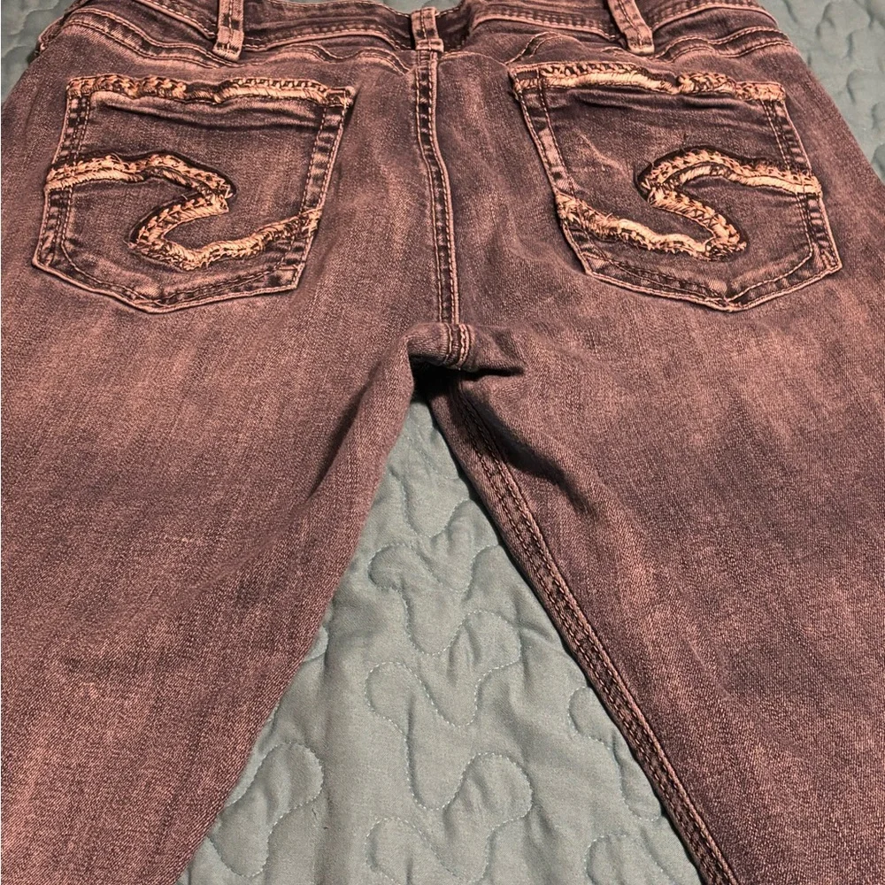 Women's  Silver Flare Jeans in Classic Blue - Picture 4 of 6